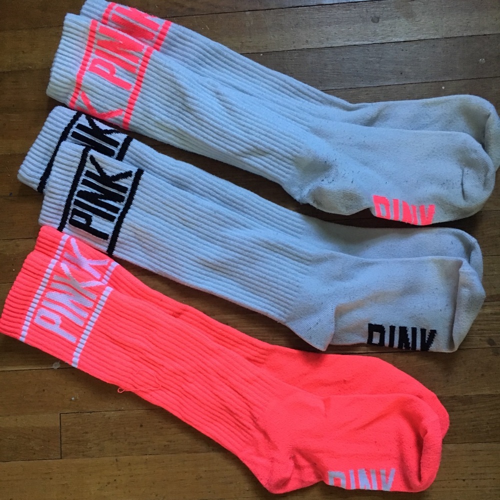 PINK 3 pairs of tube socks